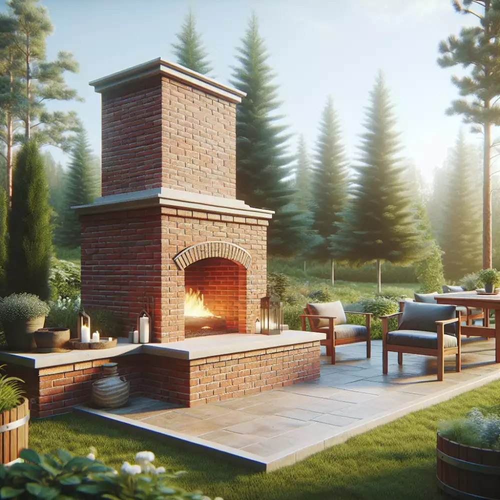 venkovní krb z cihel