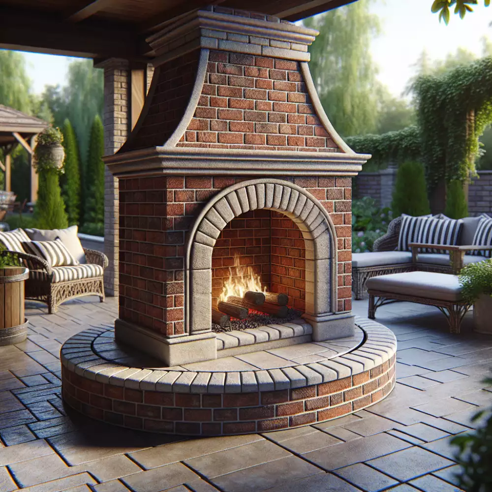 venkovní krb z cihel