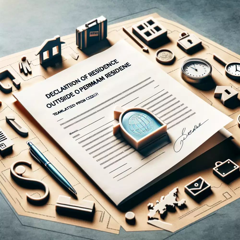 čestné prohlášení o bydlení mimo trvalé bydliště